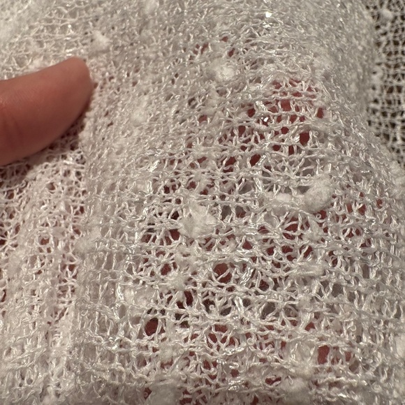 NWT Vince Camuto coverup - white with sequins - one size - Picture 5 of 6